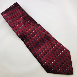 Ziggurat Tie by Mulberry Neckwear Burgundy 59 x 4